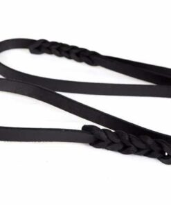 Povodec iz mehkega usnja s pletenim ročajem - slika 4