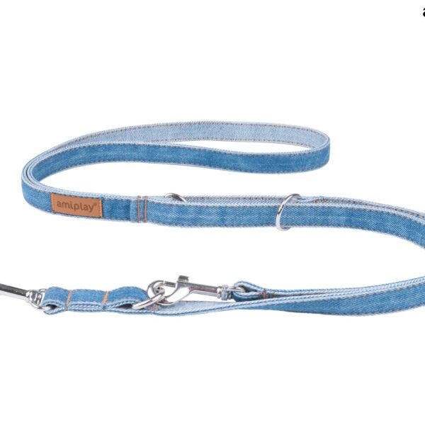 Nastavljiv povodec 6 v 1 Denim