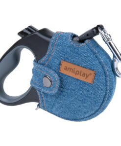 Avtomatski povodec INFINI s prevleko Denim