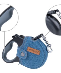 Avtomatski povodec INFINI s prevleko Denim - slika 2