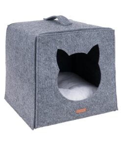 Mačja hiška iz filca Cube Quick Press 2v1 Hygge