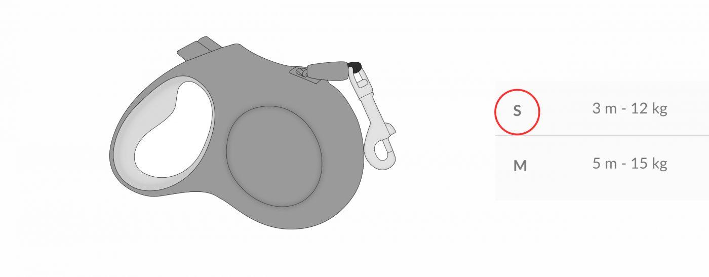 Kako izmeriti psa – Avtomatski povodec fleksi INFINI črn