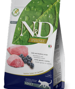 N&D Prime GrainFree Cat Adult jagnjetina z borovnico