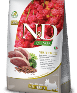 N&D Quinoa Dog Neutered Duck,Broccoli&Asparagus Mini raca in brokoli s šparglji