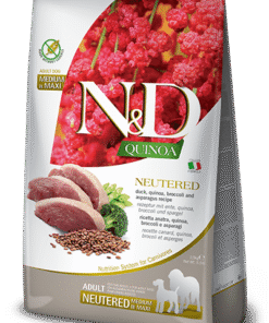 N&D Quinoa Dog Neutered Duck,Broccoli&Asparagus raca in brokoli s šparglji