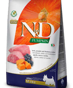 N&D Grainfree Pumpkin Dog Adult Mini jagnjetina z borovnico