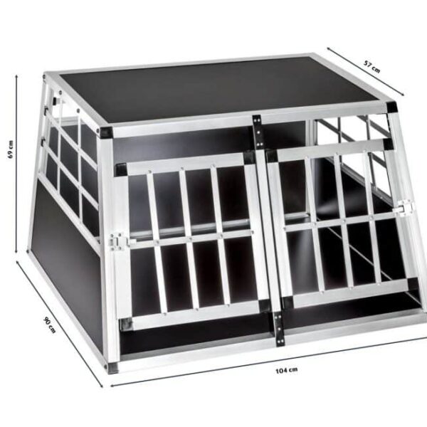 Transportni boks ALU BOX za dva psa 104cm x 91cm x 69cm