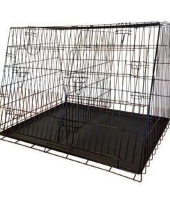 Žičnati transportni boks DVOJNI BOX 93cm x 79cm x 68cm za 2 psa