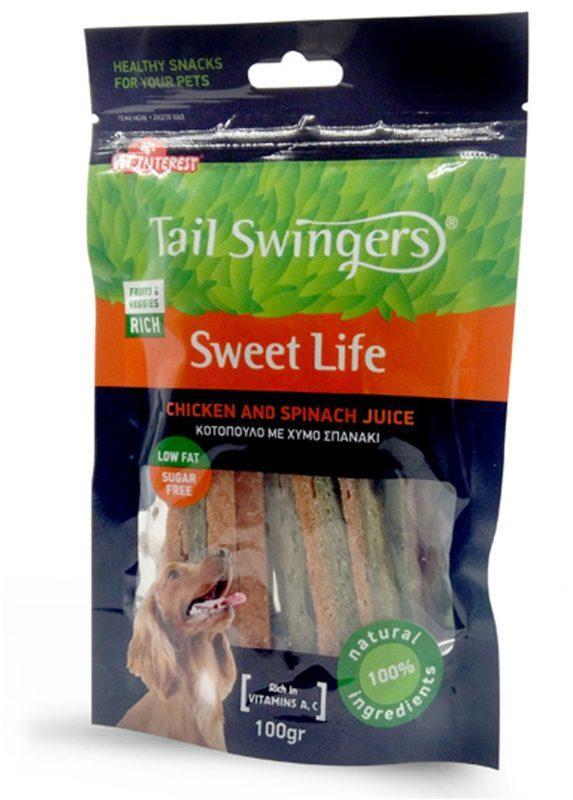 TailSwingers Sweet Life priboljšek za pse - piščanec s špinačo