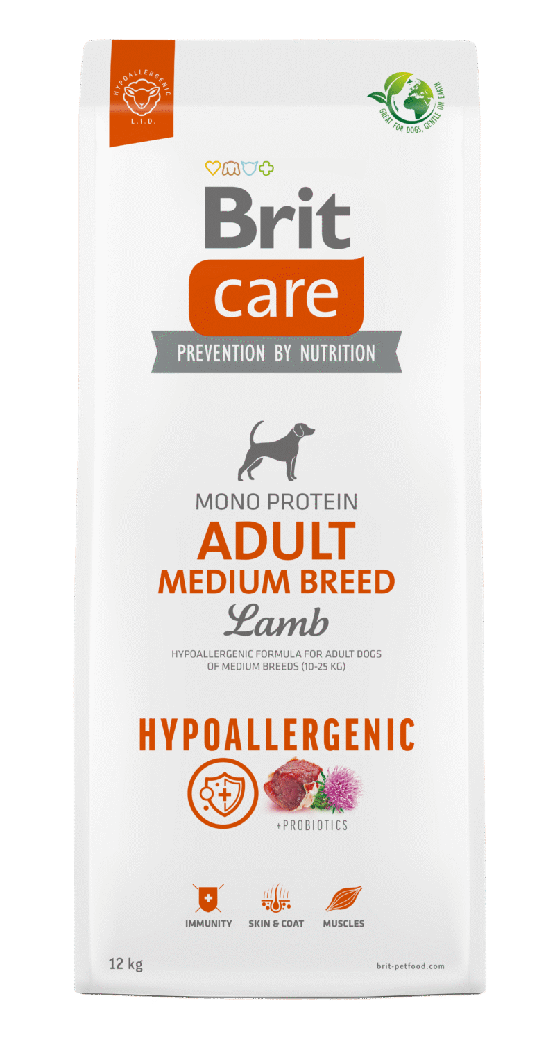 Brit Care Hypoallergenic Adult Medium Breed jagnjetina z rižem