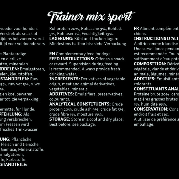 Alternative view of Trainer mix SPORT GlutenFree priboljški za psa 500g