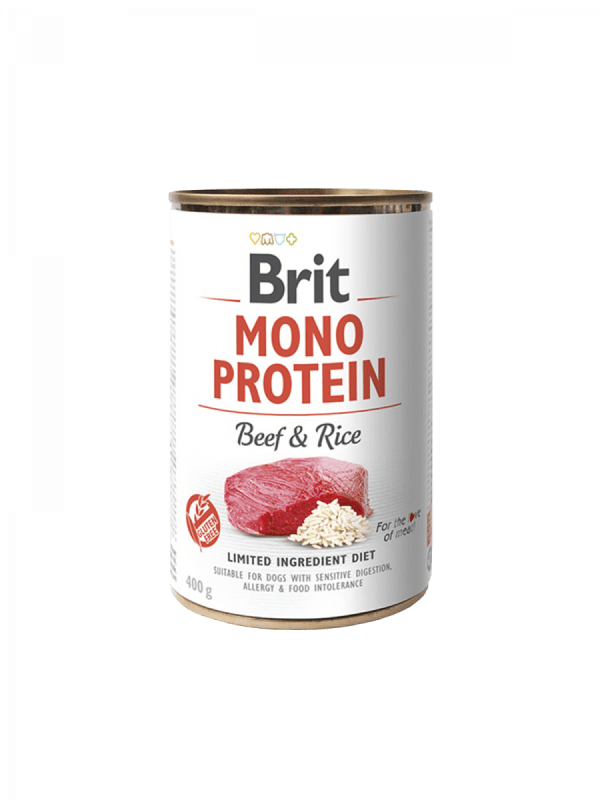 BRIT pasja konzerva MONOPROTEIN - govedina z rižem