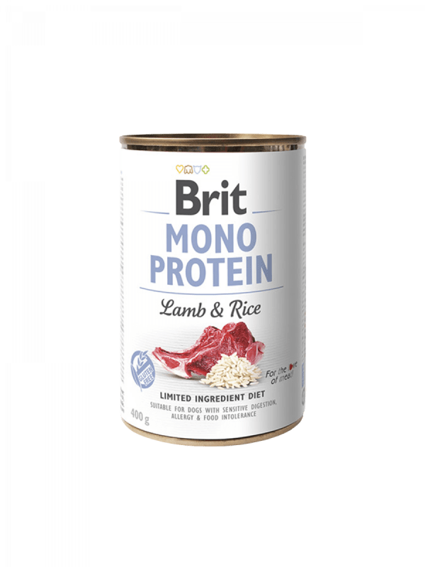 BRIT pasja konzerva MONOPROTEIN - jagnjetina z rižem