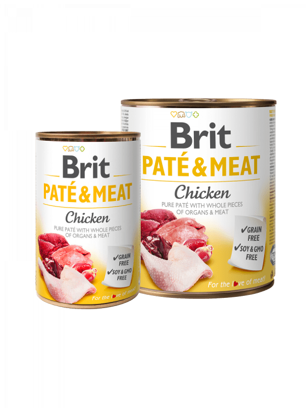 BRIT pasja konzerva PATÉ & MEAT - piščanec