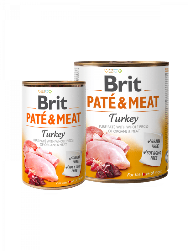 BRIT pasja konzerva PATÉ & MEAT - puran