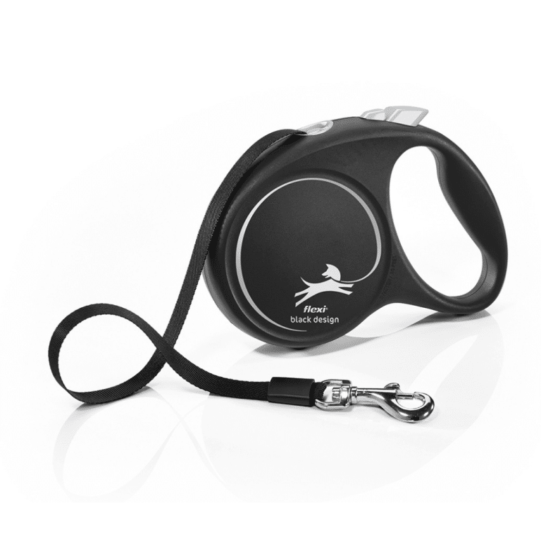 Flexi povodec BLACK DESIGN trak črn