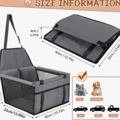 Alternative view of Zložljiv avtosedež za pse in mačke – zaščitna košara 40 x 33 x 25 cm