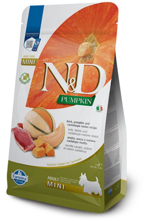 N&D Grainfree Pumpkin Dog Duck&Cantaloupe Adult MINI raca z melono 2 kg
