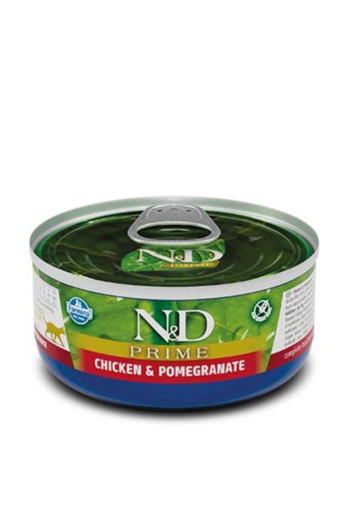 N&D Prime Cat Adult konzerva piščanec z granatnim jabolkom 70 g