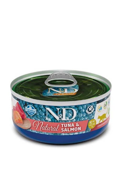 N&D Natural Cat Adult konzerva tuna z lososom 70 g