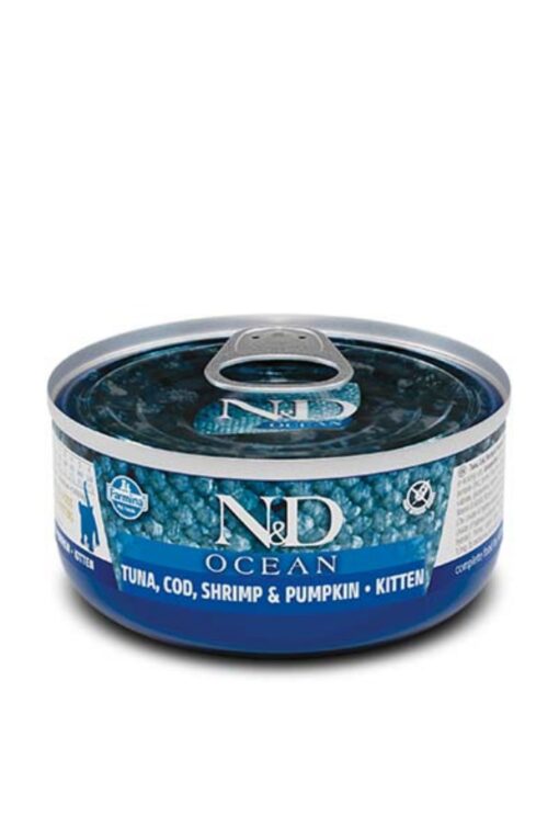 N&D Ocean Cat Kitten konzerva tuna, polenovka in kozice z bučo 70 g