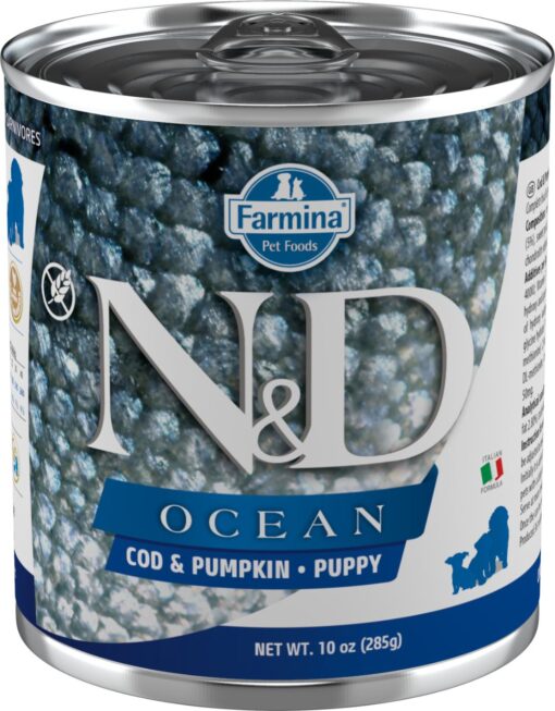 N&D Ocean Dog Puppy konzerva polenovka z bučo 285 g