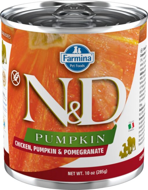 N&D Pumpkin Dog Adult konzerva piščanec z bučo in granatnim jabolkom 285 g