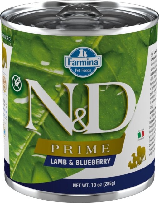 N&D Prime Dog Adult konzerva jagnjetina z borovnicami 285 g